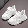 Kids running sneakers by SHOWLU FASHION STORE, PU leather sports shoes for girls and boys with anti-skid soles and casual style.