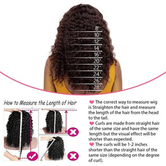 Kinky Curly Human Hair Wig Headband Half Wigs 10 - 24inch For Women Brazilian Remy Hair Machine Made Natual Color - SHOWLU FASHION STORE