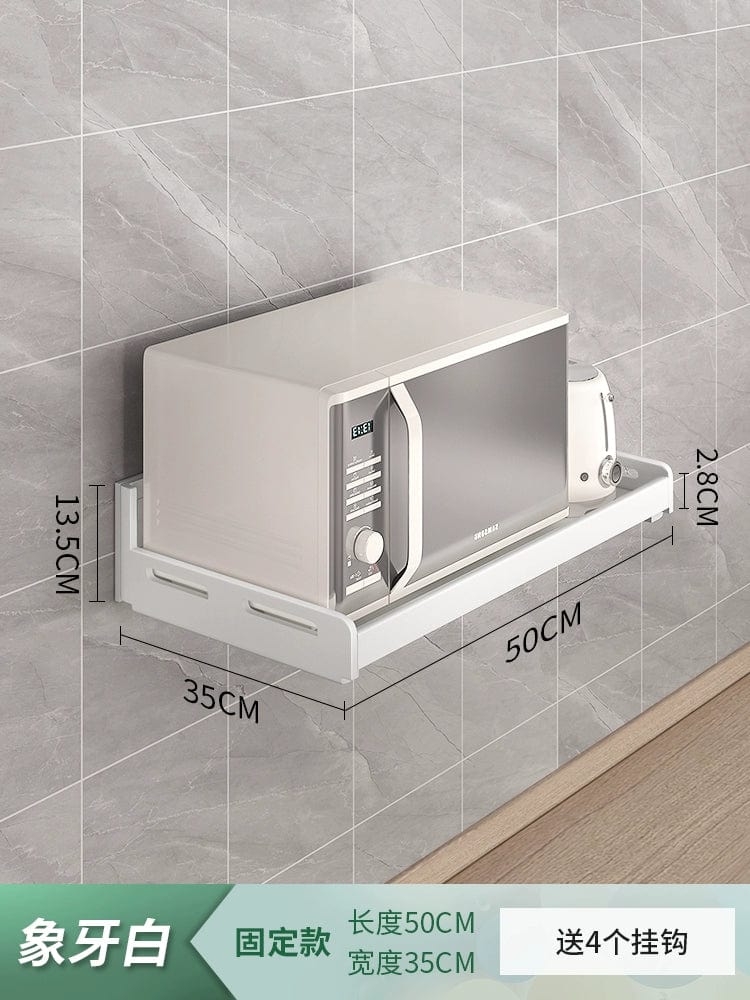 White stainless steel wall-mounted kitchen seasoning rack for easy organization and storage of spices and condiments.