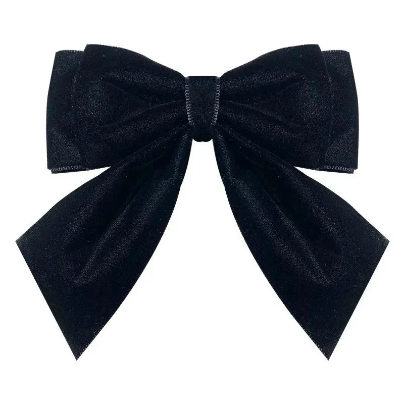Velvet bow tie brooch by SHOWLU FASHION, elegant fabric bowknot cravat for women, suitable for shirts and collar accessories.