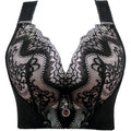 NUYIMEI women's lace push-up bra with wire-free design, plus size 5/8 cup bralette, featuring delicate lace details.