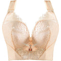 NUYIMEI women's lace push-up bra with 5/8 cup, wire-free plus size bralette, featuring intricate lace and comfortable fit.