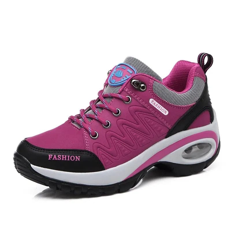 Women's microfiber platform sneakers by SHOWLU FASHION STORE with lace-up design, breathable casual shoes for outdoor wear.