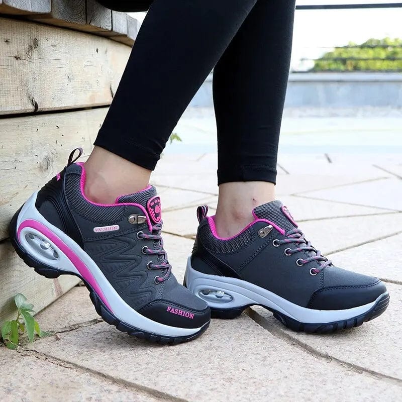 Women's microfiber platform sneakers by SHOWLU FASHION STORE with breathable, lace-up casual design and comfortable outdoor style.