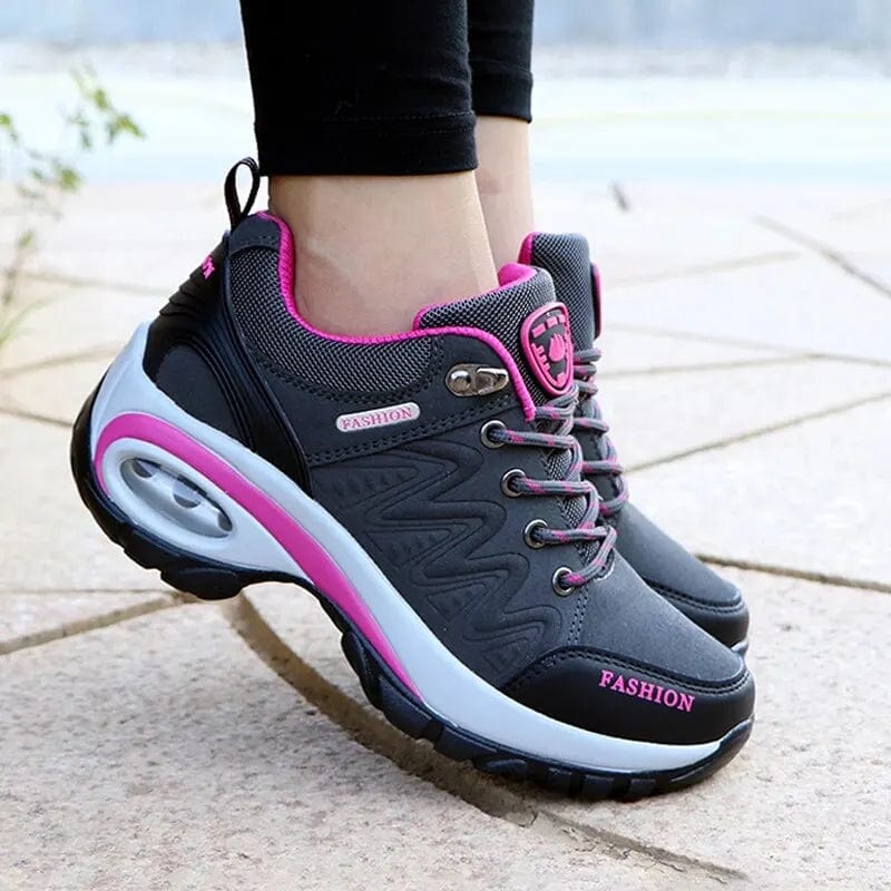 Women's microfiber platform sneakers by SHOWLU FASHION STORE, breathable lace-up casual shoes with outdoor-ready design.