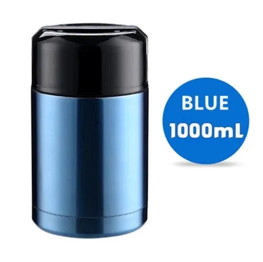 Showlu stainless steel vacuum thermos lunch box, 1000ml capacity, portable food and soup container with insulated design.
