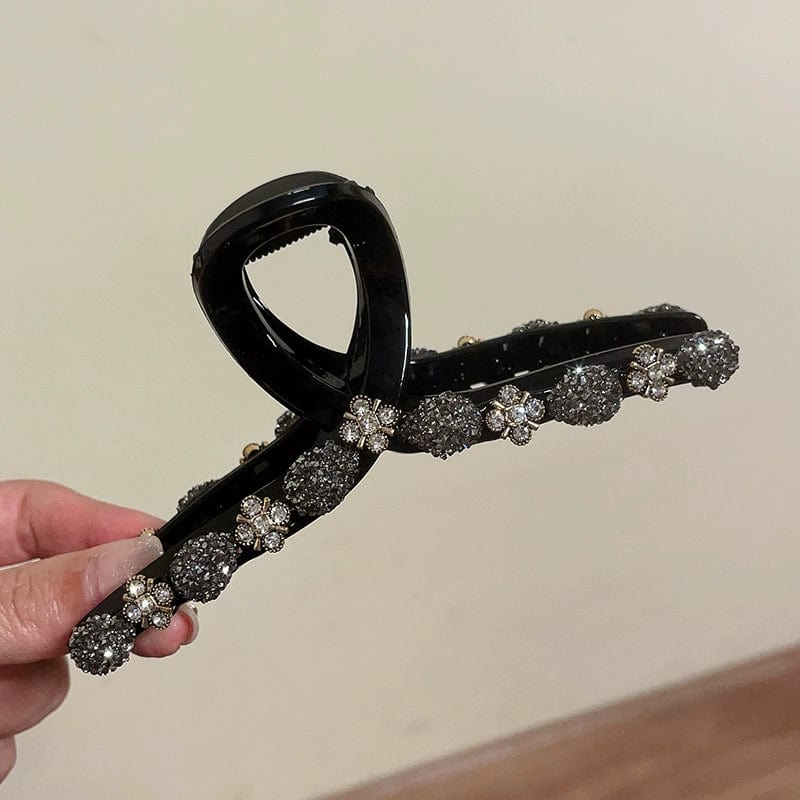 Large Uncle Meng rhinestone hair clip by Showlu Fashion, elegant grip headdress with sparkling rhinestones for women.