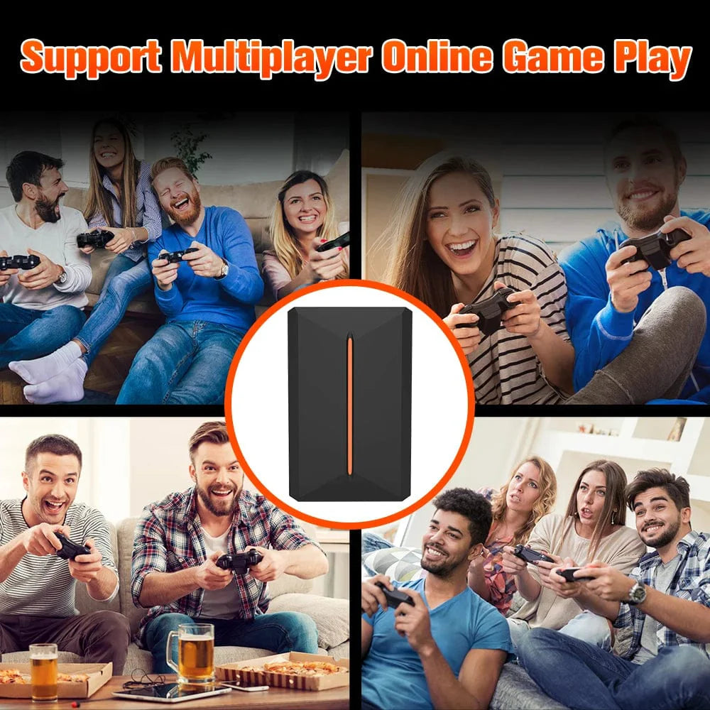 JMachen Launchbox 500GB external gaming hard drive with retro 3D games, compatible with PS4, PS3, Wii, and PC gaming consoles.