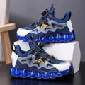 Kids leather running shoes by SHOWLU FASHION STORE featuring breathable, soft outdoor sports sneakers for children and teens.