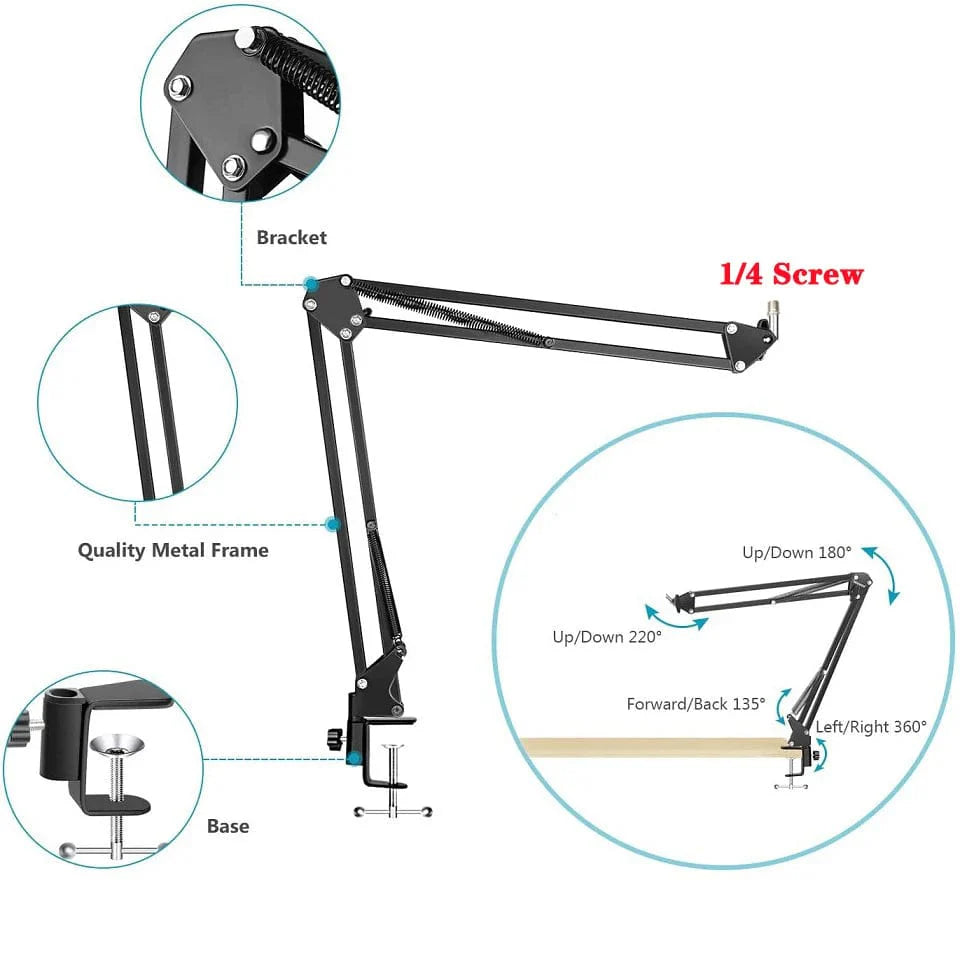 Showlu Fashion Store BAODELI 10-inch dimmable LED selfie ring light with folding stand arm for phone photography and YouTube streaming.
