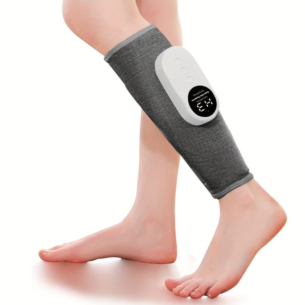 SHOWLU Leg Massager with Heat, air compression calf massager for circulation and pain relief, featuring 3 intensities and modes.