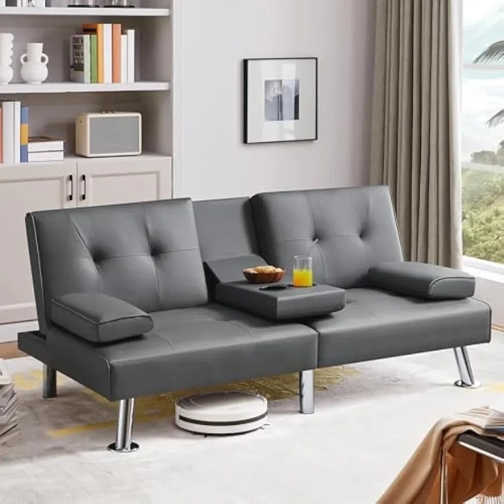 Living Room Sofas Modern Faux Leather Home Recliner Reversible Loveseat Folding Daybed Guest Bed, Removable Living Room Sofas - SHOWLU FASHION STORE