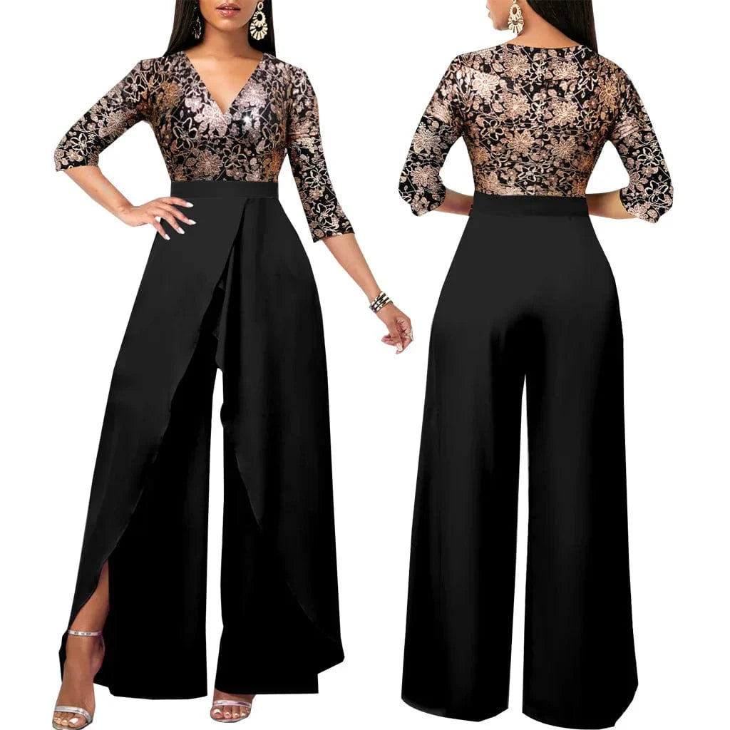 Elegant off-the-shoulder maxi dress by SHOWLU FASHION STORE featuring geometric slit design and floral accents for women.