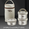 Stackable stainless steel bento lunch box by SHOWLU, insulated and leakproof for portable, organized meal storage.