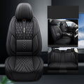 Showlu Fashion universal PU leather 5-seater car seat covers, full set, stylish and durable for all-season protection.