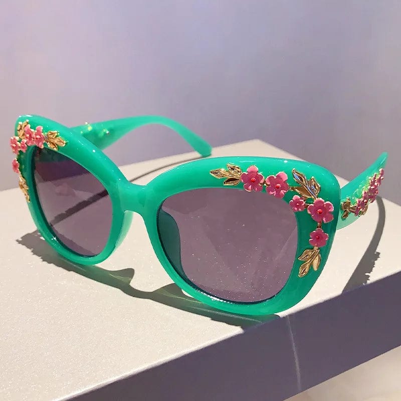 Buyuteen women's oversized cat eye sunglasses with pink vintage frames, UV400 protection, trendy and fashionable for women.
