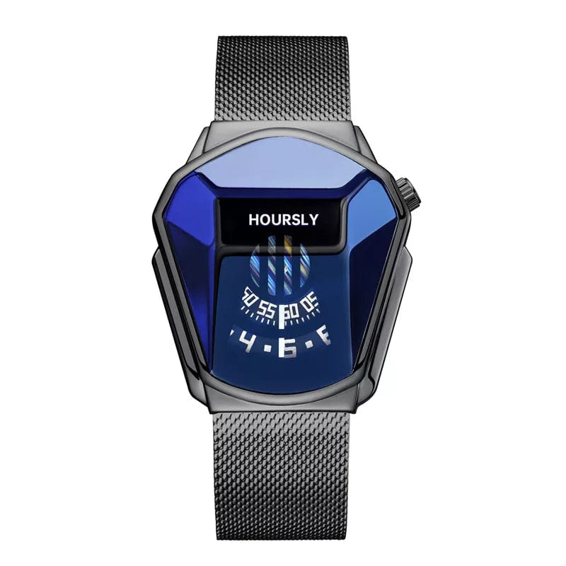 Men's stainless steel quartz wrist watch with sleek design, showing the luxury and modern style of the M.A.W brand.