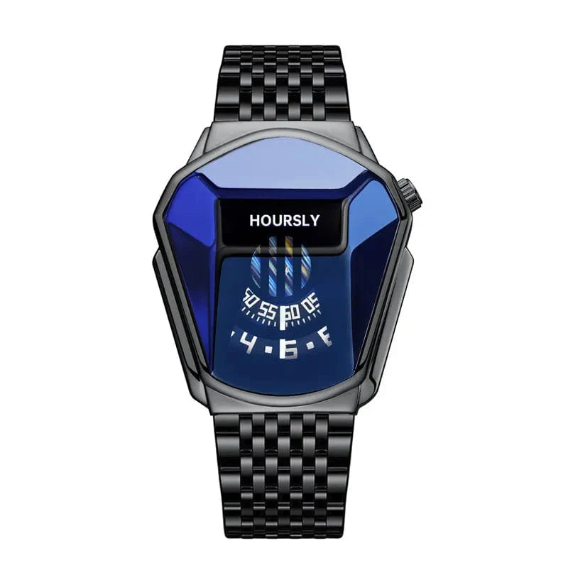 Stainless steel M.A.W men's quartz wrist watch with a sleek, modern design, showcasing a stylish and durable fashion watch for men.