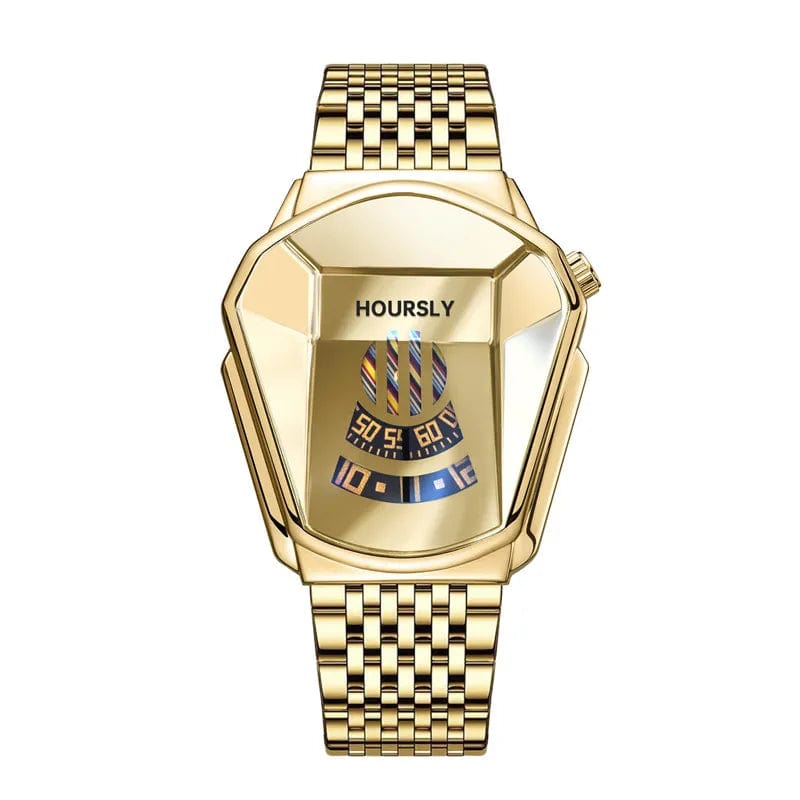 Luxury Hoursly Brand Trend Cool Men's Wrist Watch Stainless Steel Technology Fashion Quartz Watch For Men 2021 Relogio Masculino - SHOWLU FASHION STORE