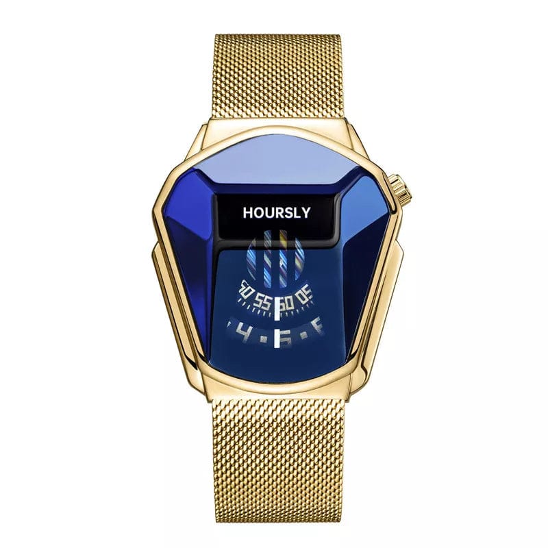 Stylish men's quartz wrist watch with stainless steel band, showcasing modern design and luxury craftsmanship.