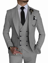 Luxury Men's Suit Peak Lapel Business Suit 3piece Blazer+Vest+Pants Tuxedo for Wedding Groom Tuxedo Elegant High Quality 2024 - SHOWLU FASHION STORE