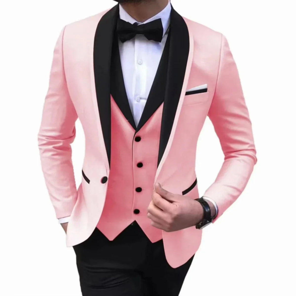 Luxury Men's Suit Slim Fit 3 - Piece Set Men's Suit Wedding Evening Parties Prom Dances Ceremony Groom Fashion Single Button Coat - SHOWLU FASHION STORE