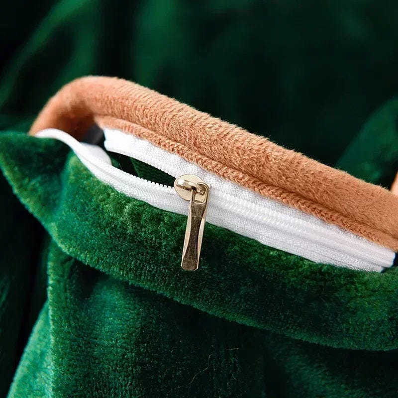 Luxury Milk Velvet Ultra - thick Warm Bedding Set for Winter Warmth Skin - friendly Duvet Cover Set King Antistatic Quilt Cover Sets - SHOWLU FASHION STORE