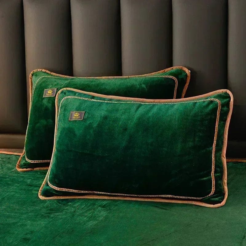 Luxury Milk Velvet Ultra - thick Warm Bedding Set for Winter Warmth Skin - friendly Duvet Cover Set King Antistatic Quilt Cover Sets - SHOWLU FASHION STORE