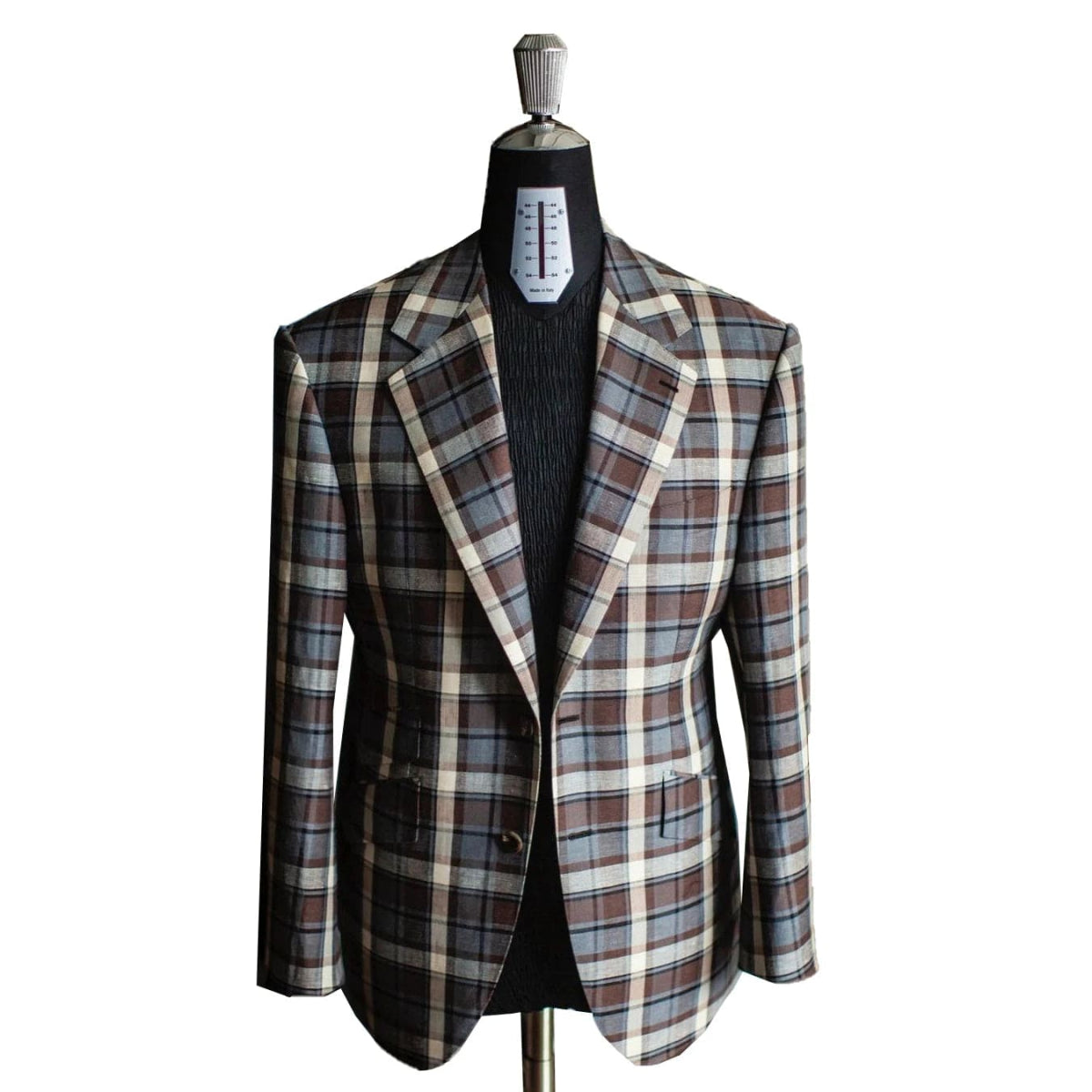 Luxury Plaid Men's Wedding Blazer Notch Lapel Jacket Double Breasted Tuxedos Business Party Slim Fit Groom Wear Only Coat - SHOWLU FASHION STORE