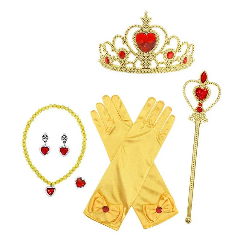LZH Girls Princess Belle yellow dress for kids Halloween and Christmas cosplay, featuring a fairy tale-inspired costume with ruffles and lace.