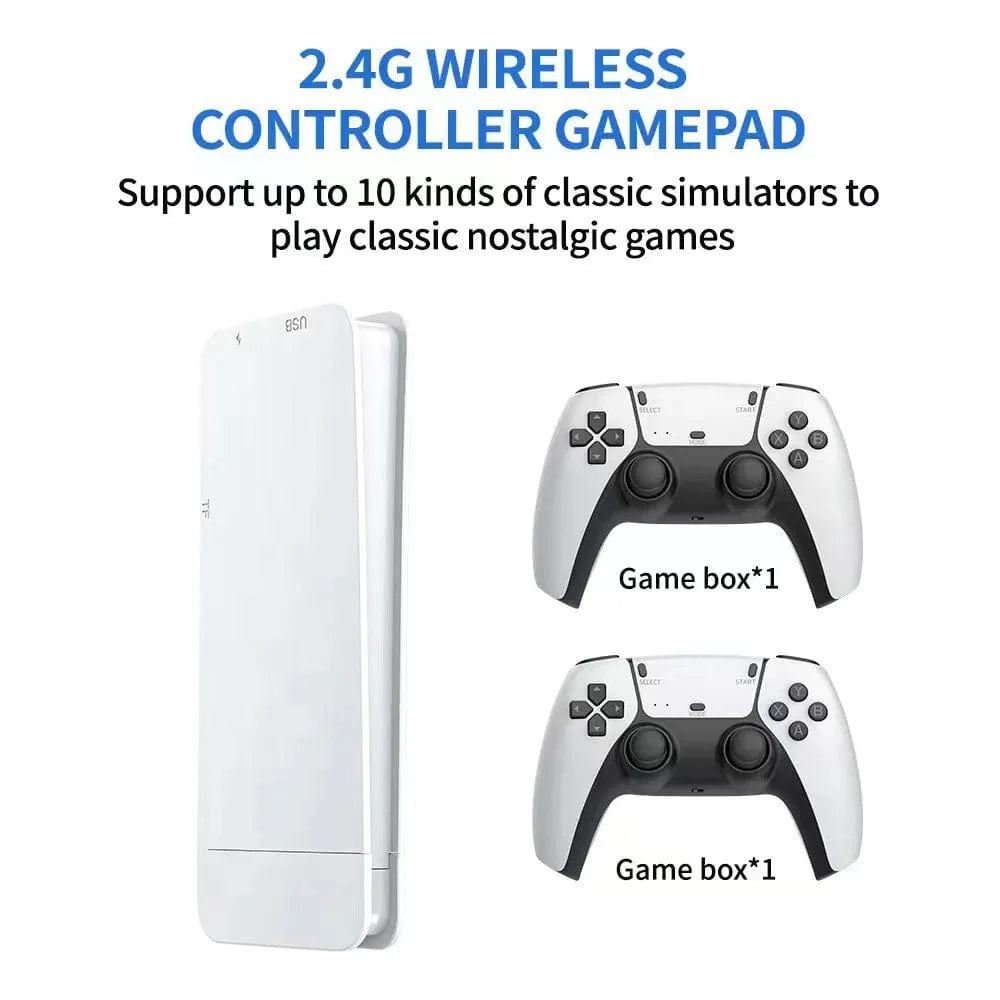 Retro M15 Game Stick by Showlu Fashion Store, handheld console with 4K HD output, two-player, 20,000+ games, compatible with PS1 and more