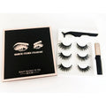 Lilian magnetic eyelash set with three pairs of 3D silk false lashes and magnetic eyeliner for easy, reusable eye enhancement.
