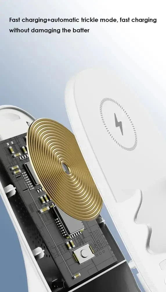 SHOWLU FASHION STORE VIKEFON magnetic wireless charger in mini chair shape, fast 15W charging stand for phones and tablets.