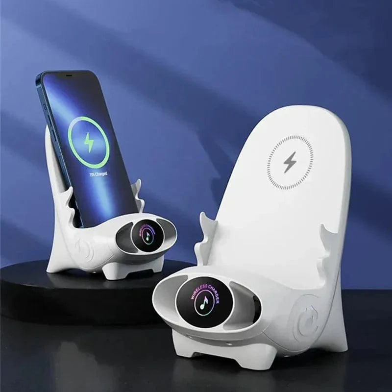 VIKEFON Magnetic Wireless Charger by SHOWLU FASHION STORE, mini chair-shaped fast charging stand for phones and tablets.
