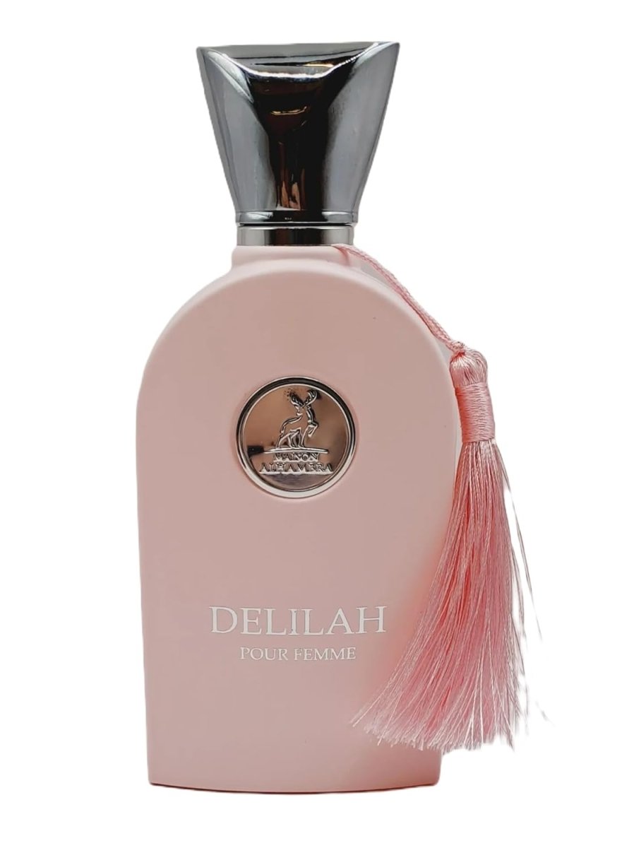 Maison Alhambra Delilah Pour Femme Eau de Parfum spray for women, 3.4 oz, floral fragrance in a stylish perfume bottle