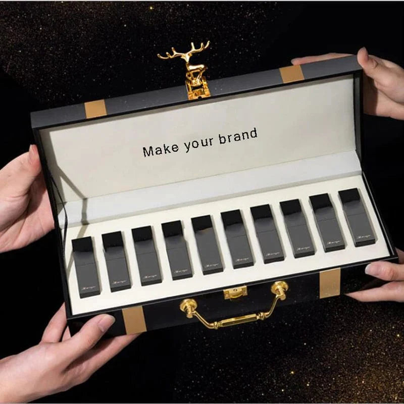 Showlu Fashion Vegan Lipstick Set with velvet matte finish, waterproof lip glosses, in a custom gift box.