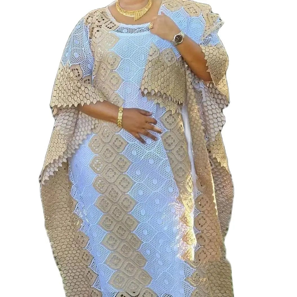 African Dashiki Abaya by Showlu Fashion, women's loose long maxi dress with skirt, stylish and comfortable for dancing and parties.