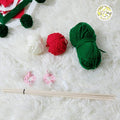 Wool winding mandala wall hanging decor with Christmas-themed design, showcasing intricate patterns and vibrant colors.