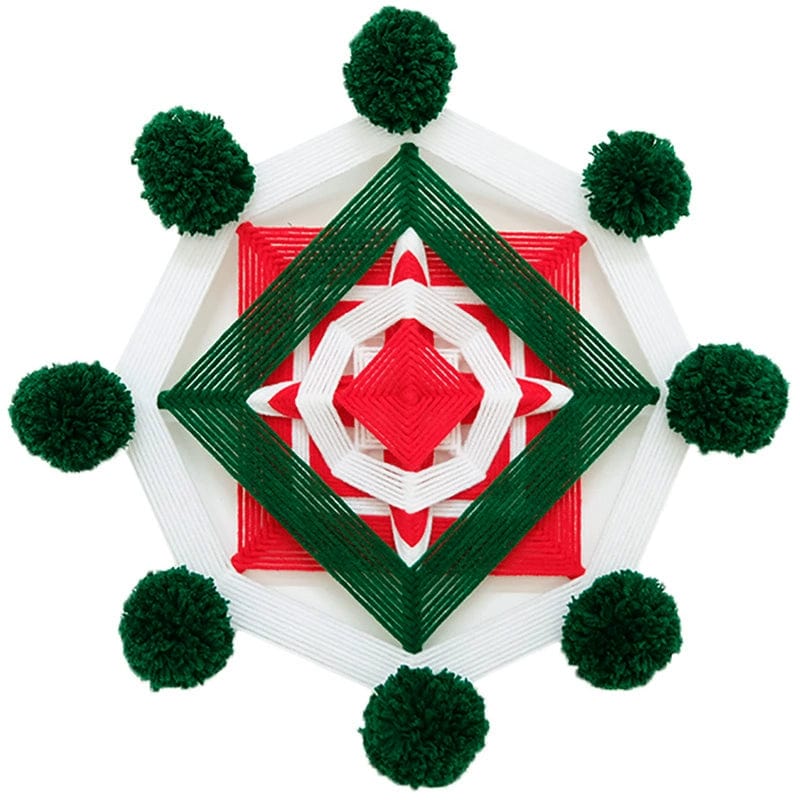 Wool winding mandala wall hanging decoration with intricate patterns, suitable for Christmas decor, by Showlu Fashion Store.