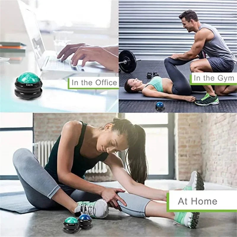 Resin Ninth World Manual Massage Roller Ball for muscle relief, back, foot, waist, hip, and stress relaxation therapy.