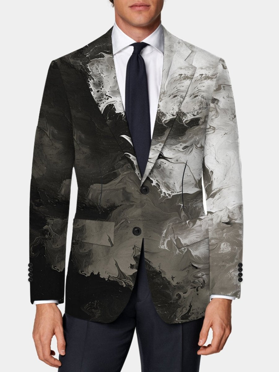 Men's SHOWLU polyester blazer with a mature style, regular fit, button details, casual and business-ready suit jacket.