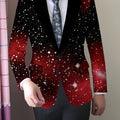SHOWLU FASHION men's skinny fit polyester blazer with a unique print, lapel collar, long sleeves, and all-season stretch fabric.