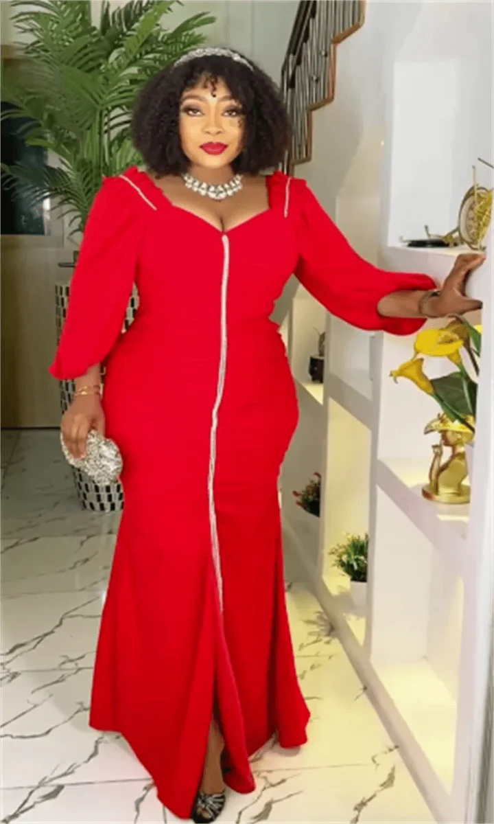 Elegant MD African Ankara Maxi Dress by SHOWLU FASHION STORE, featuring vibrant dashiki print for women’s evening party attire.
