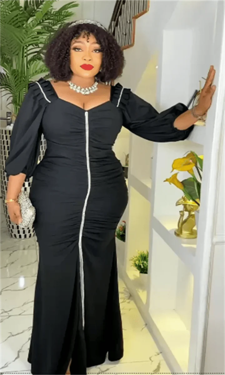 Elegant MD African Ankara Maxi Dress by SHOWLU FASHION STORE, featuring vibrant dashiki print for women’s evening and party wear.