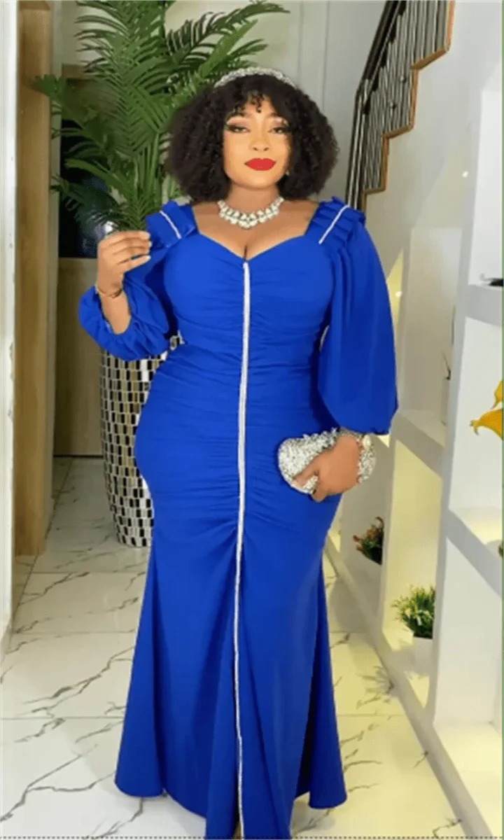 Elegant MD African Ankara Maxi Dress by SHOWLU FASHION STORE, vibrant dashiki design, perfect for evening parties and special occasions.
