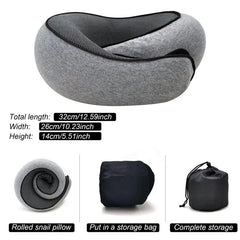 Memory Foam Neck Pillow Cervical Vertebra Travel Portable Noon Break Aircraft U Type Of Pillow Sleep Camping Pillow Carry Bag - SHOWLU FASHION STORE