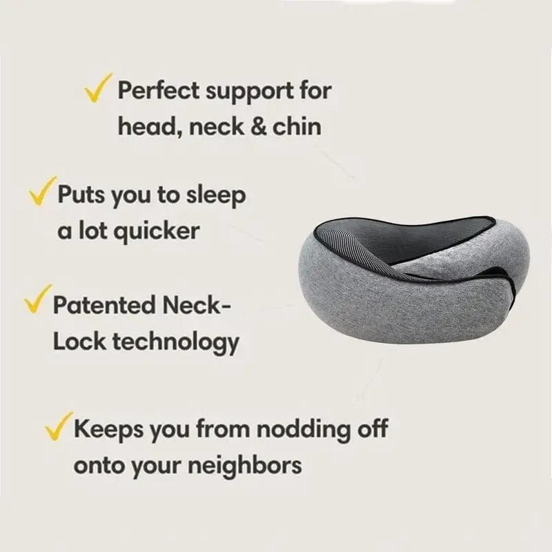 Memory Foam Neck Pillow Cervical Vertebra Travel Portable Noon Break Aircraft U Type Of Pillow Sleep Camping Pillow Carry Bag - SHOWLU FASHION STORE
