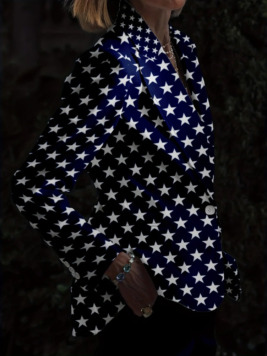 Slim fit men's digital print 2-piece suit featuring jacket and long pants, ideal for party and nightclub fashion.