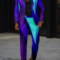 SHOWLU FASHION men's and women's slim fit digital print party suit set with long pants and stylish printed shirts for nightclub wear