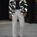 SHOWLU FASHION men's digital print slim fit suit with jacket and long pants, stylish nightclub party set for men.